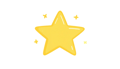 Animated, pixelated star graphic