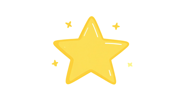 Animated, pixelated star graphic