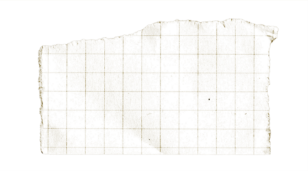 Ripped Brown Paper note memo grid vintage scrapbook high quality isolated	
