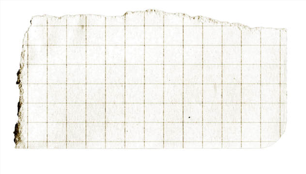 Ripped Brown Paper note memo grid vintage scrapbook high quality isolated	
