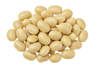 Isolated Pile of Soybeans, Healthy Raw Ingredient for Cooking, Food, and Vegan Nutrition