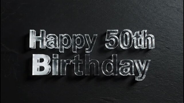 Happy 50th birthday greetings in golden luxury style happy birthday greetings