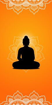 silhouette of buddha