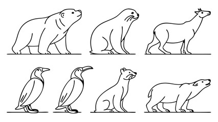 Polygonal Animal Logo Icon Set – Fox, Owl, Wolf, Bear, Eagle and More, Geometric Low Poly Vector Pack, Modern Tech and Gaming Branding Sticker Collection