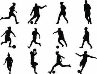 Twelve silhouettes of people ...