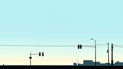 Cityscape silhouette horizon