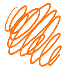 Orange scribbles and swirls