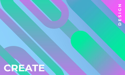 Modern abstract background with diagonal rounded lines and a vibrant gradient effect. Creative template featuring a blue, green, and purple color palette.