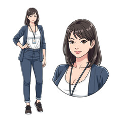 Serious and Smart Woman in Business Attire