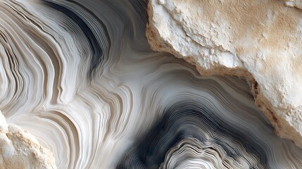 Abstract Layers of Earthy Tones with Rock Texture