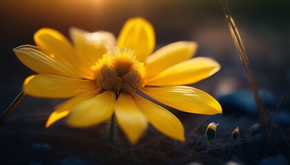 Yellow Wildflower Close Up