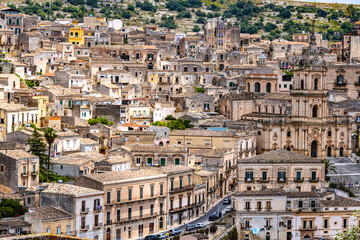 Obraz premium Architecture of Modica in Val di Noto, southern Sicily, Italy