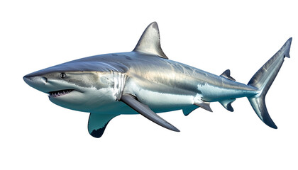 Obraz premium Shark PNG, Transparent Background, Ocean Predator, Great White Shark, Marine Animal, Sea Creature Illustration, Underwater Wildlife, Realistic Shark, Cartoon Shark