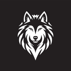 vector logo of a wolf wearing a crown