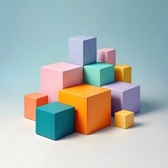 Fototapeta premium colorful cubes background