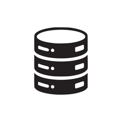 Illustration of a database icon this graphic represents data storage, server technology, and information management in a simple and modern design