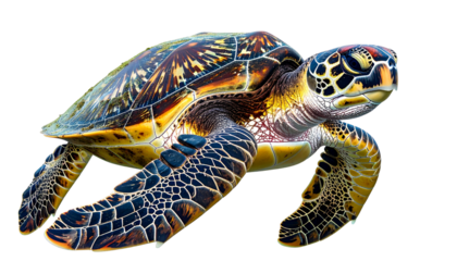 Turtle PNG, Transparent Background, Sea Turtle, Ocean Animal, Aquatic Creature, Green Turtle, Marine Life, Swimming Turtle Illustration, Underwater Wildlife