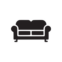 Illustration of a sofa the sofa is depicted in a minimalist style, suitable for furniture or interior design concepts, showcasing a comfortable and inviting seating arrangement