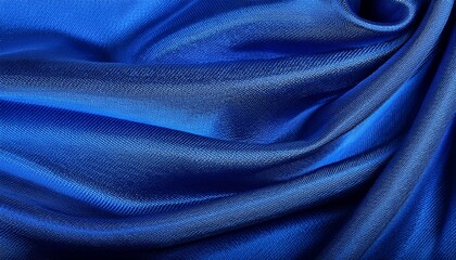 Fototapeta premium Close Up Of Vibrant Royal Blue Mesh Fabric