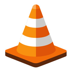 new style traffic cone vector icon on white background