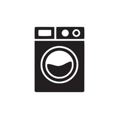 Illustration of a washing machine this minimalist design showcases a modern laundry appliance, perfect for representing household chores, laundry services, or appliance sales and services