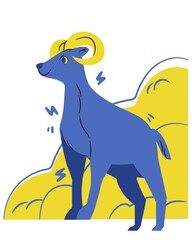 illustration of a goat