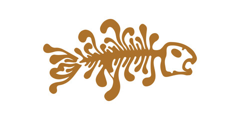 Fototapeta premium Fishbone Skeleton Illustration