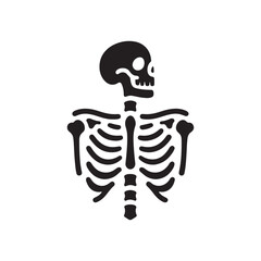 human bones silhouette ,human bones icon