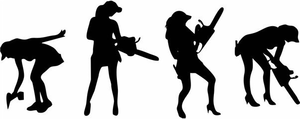 Vector silhouette of a woman3...