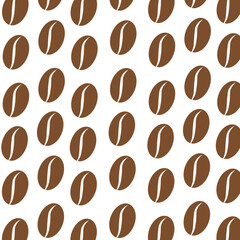 Seamless Coffee Beans Pattern Background