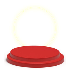 red 3d podium neon