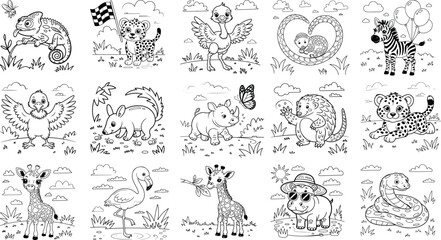 Cute Coloring Pages For kids, Bold And easy, Illustration, Art, Design