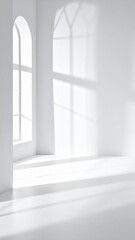 Abstract black studio background for product presentation. Empty room with shadows