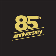85th Anniversary or Birthday Vector Logo Illustration Design Template. Vector EPS 10.