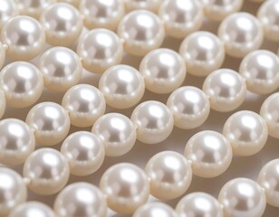 Close-up pearl necklace