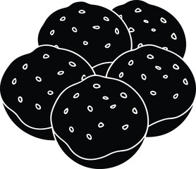 vector illustration of an apple with leaves