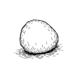 Whimsical illustration featuring a textured sphere with intriguing shadow play and unique visual