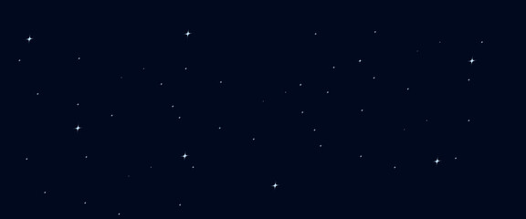 Night starry skies with twinkling or blinking stars background. 
