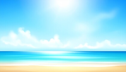 Fototapeta premium Abstract Illustration Defocused Background Spring Vector Summer Sea