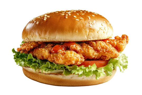 Fast food menu combo with giveaways isolated on transparent background