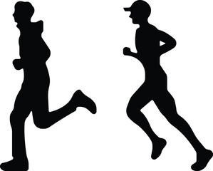 Art & IllustrationRunning people of all ages are jogging icon set.Fitness workout women and men of all ages. Editable Stroke. Pixel Perfect. For Mobile and Web icon set.