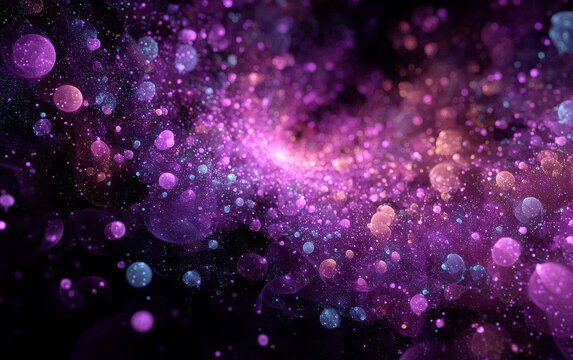 Vibrant Purple Abstract Cosmic Particle Background