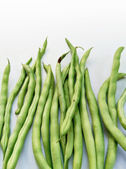 The Rich Green Color of Fresh Long Green Beans