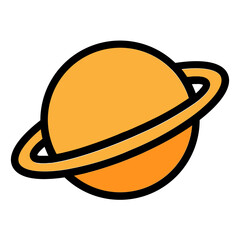 Planet with Rings Icon