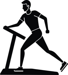 silhouette of a young woman running