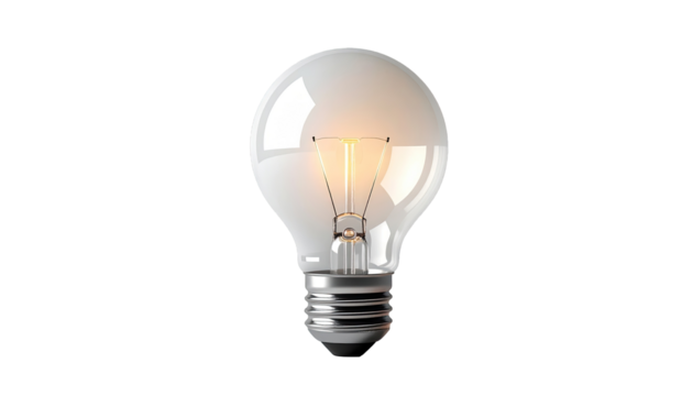 Illuminated lightbulb on black background