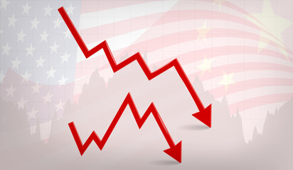 WebChina–United States trade war. The red arrow is plummeting