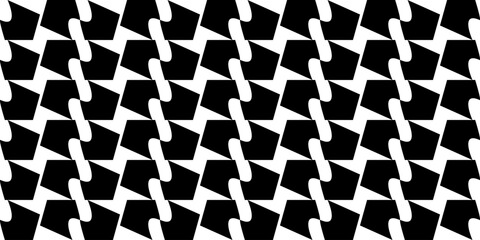 Seamless geometric pattern. Black and white background. Vector illustration.