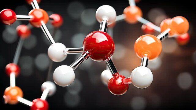 Exploring molecular structures with colorful atoms in a scientific environment