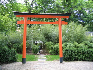 Japanisches Tor im Japanischen Garten in Bad Langensalza